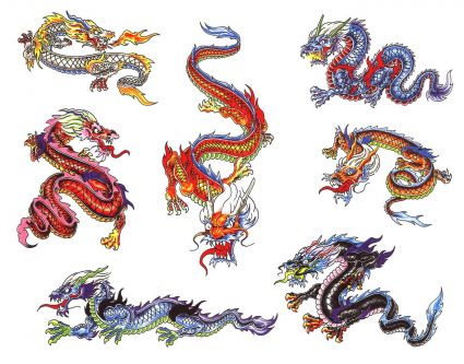 Dragon Tattoo In Colors